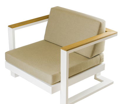 Loungesessel TOSCANIA aus Metall und Robinienholz (Akazie)