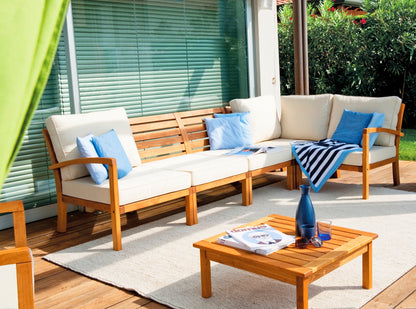 Loungetisch MILANO 70 x 70 cm aus Robinienholz (Akazie)