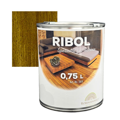 RIBOL Holzschutz-Öl Farbe: "ESPRESSO" für Harthölzer (z.B. Robinie, Eiche, Teak u.v.m.), Nr. 580-1122-250, 2,5 Liter (für max. 55qm)