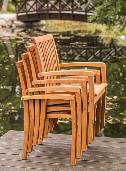 Gartenstuhl VERNO mit Armlehnen - Robinienholzmöbel