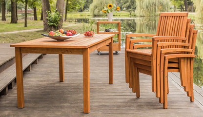Gartenstuhl VERNO mit Armlehnen - Robinienholzmöbel