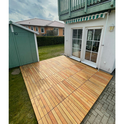 Robi-Fixx Terrassenfliese aus Robinie (Fliese inkl. Verbinder)