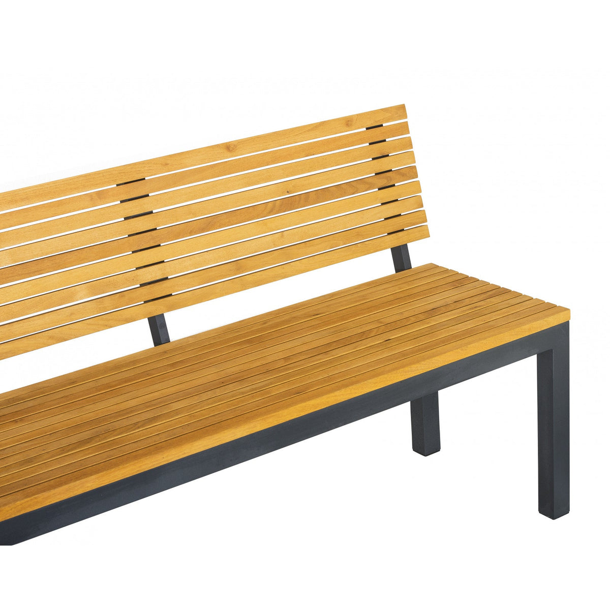 Bank RIPPER 180 cm aus Metall und Robinienholz