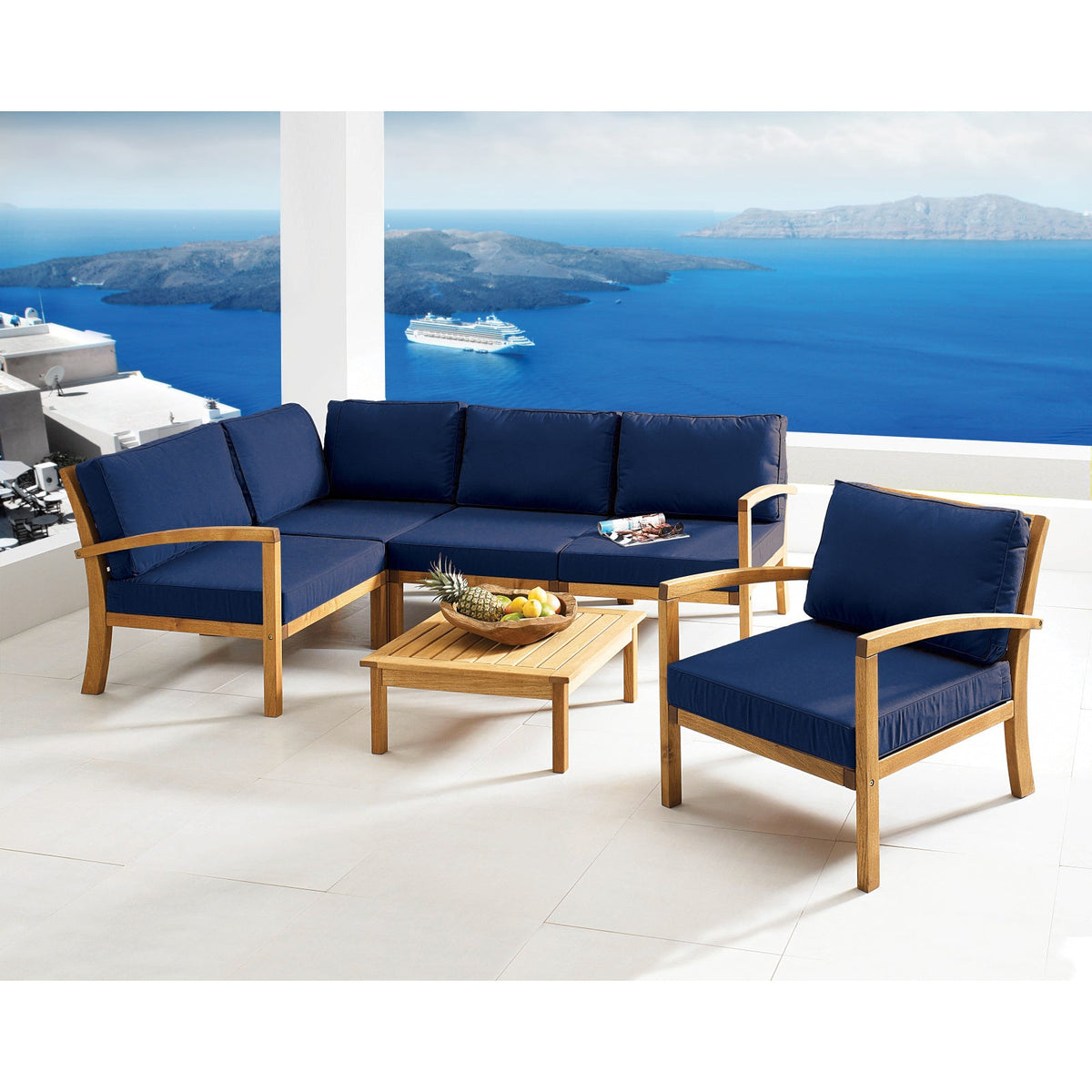 Loungetisch MILANO 70 x 70 cm aus Robinienholz (Akazie)