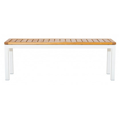 Bank GIANT LOW 130 cm aus Aluminium mit Robinienholz