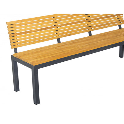 Bank RIPPER 180 cm aus Metall und Robinienholz