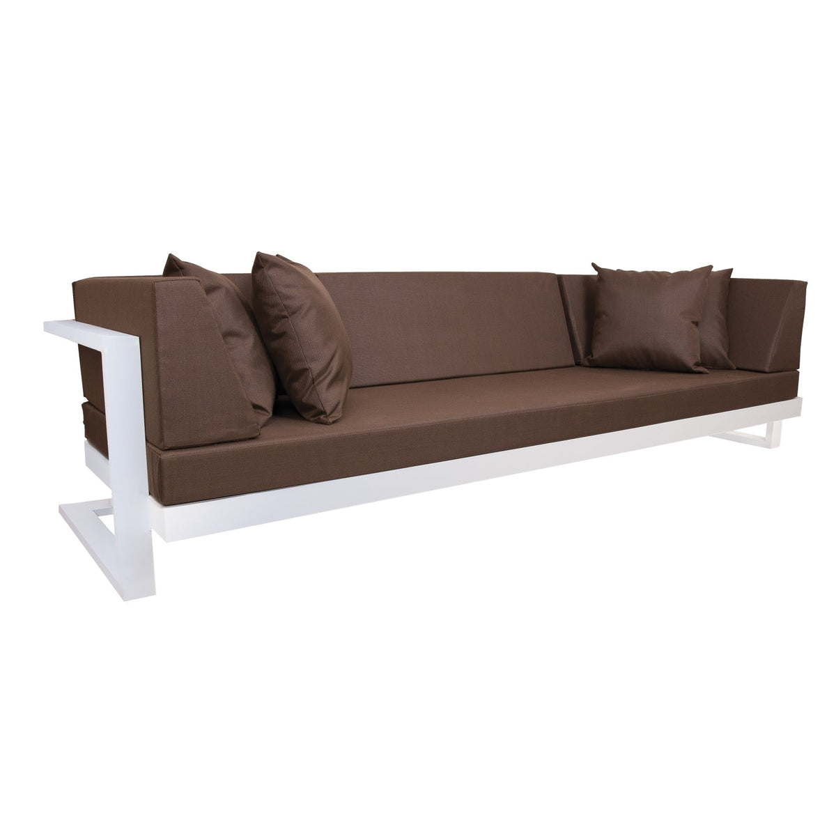 Loungesofa TOSCANIA für 3 Personen aus Metall und Robinienholz (Akazie)