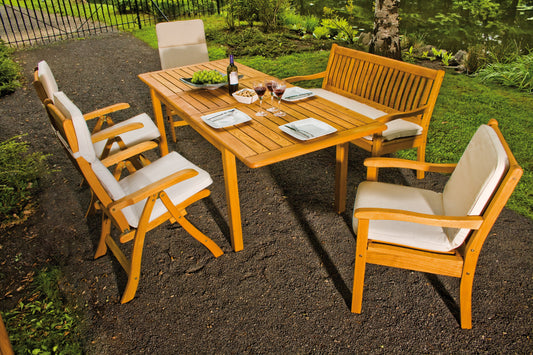 SOMMERANGEBOT Essgruppe KANSAS - Möbel aus echtem Robinienholz (Akazie)